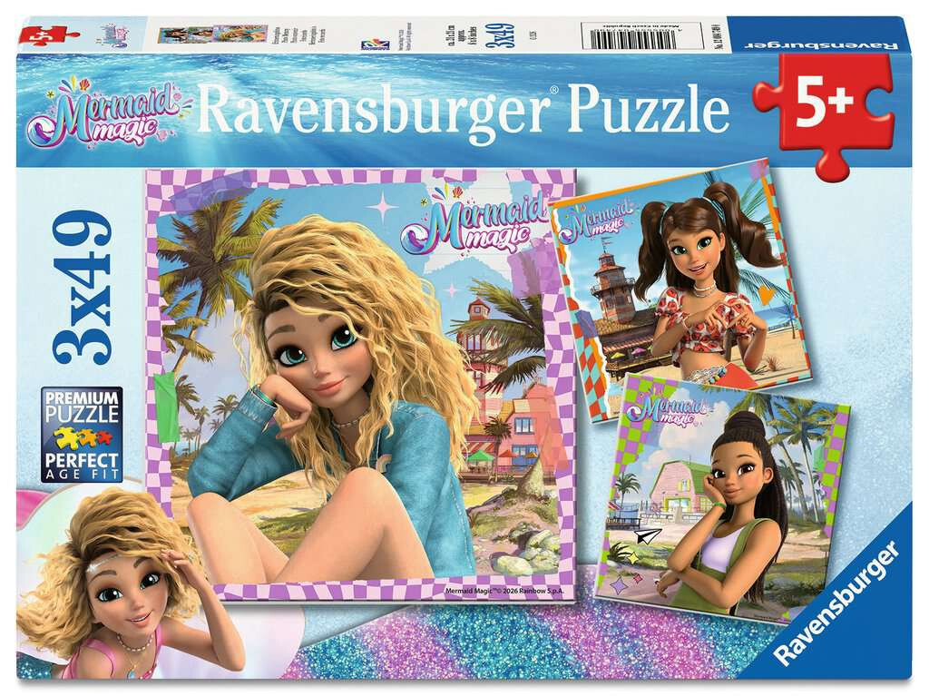 Ravensburger puzzel Mermaid Magic 3x49 stukjes