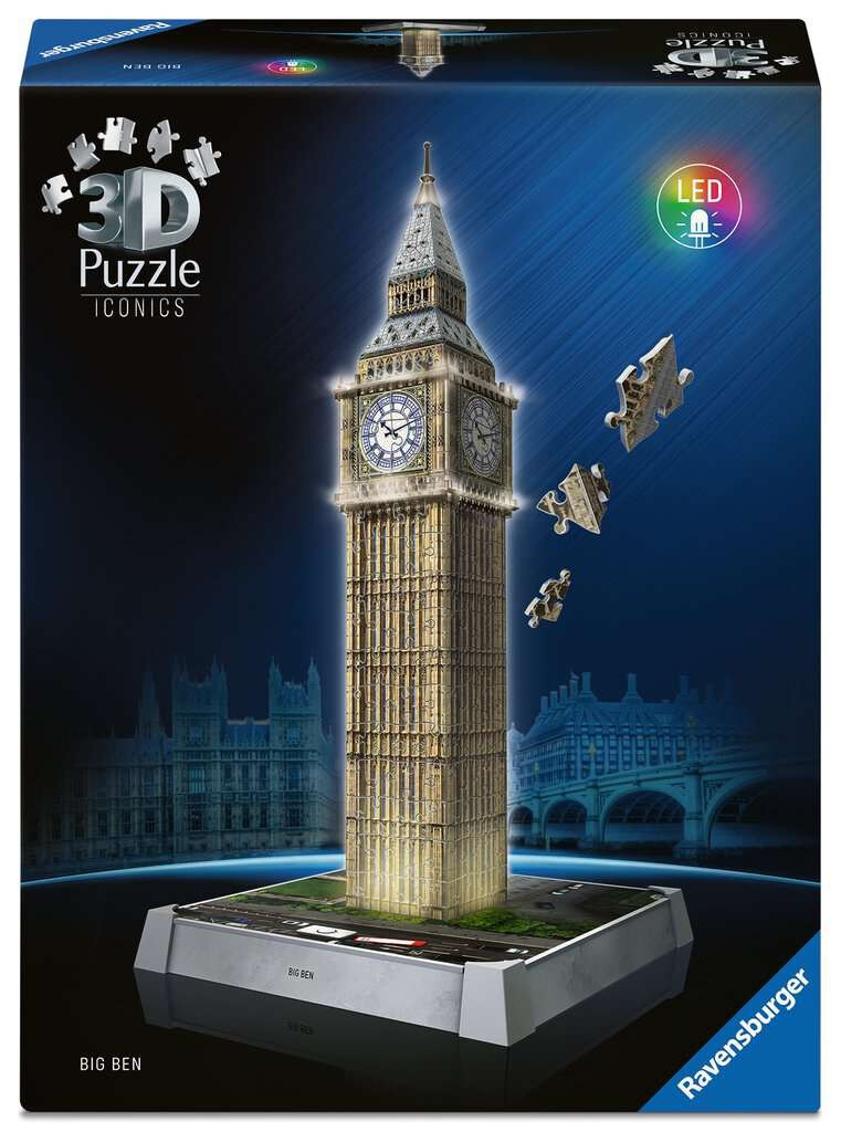 Ravensburger 3D Iconics: Big Ben with light