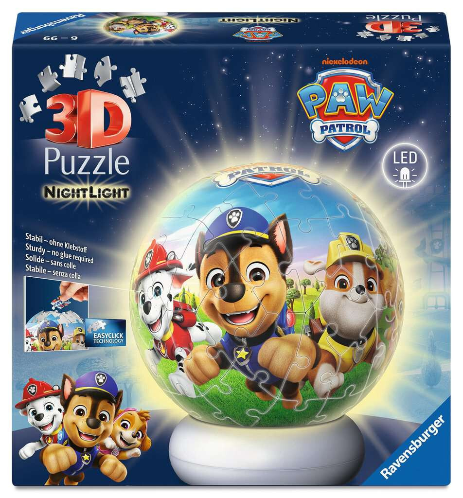 Ravensburger 3D Puzzle NightLight Paw Patrol 72 stukjes met licht