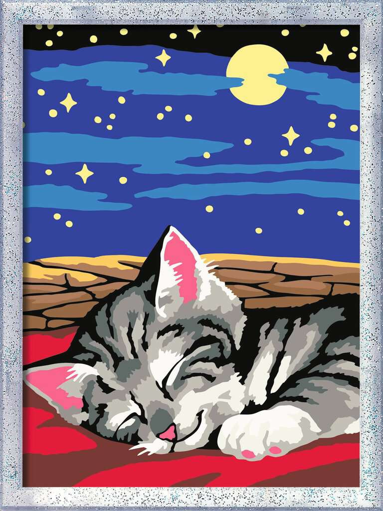 Ravensburger schilderen op nummer Dreaming Cats met glitter