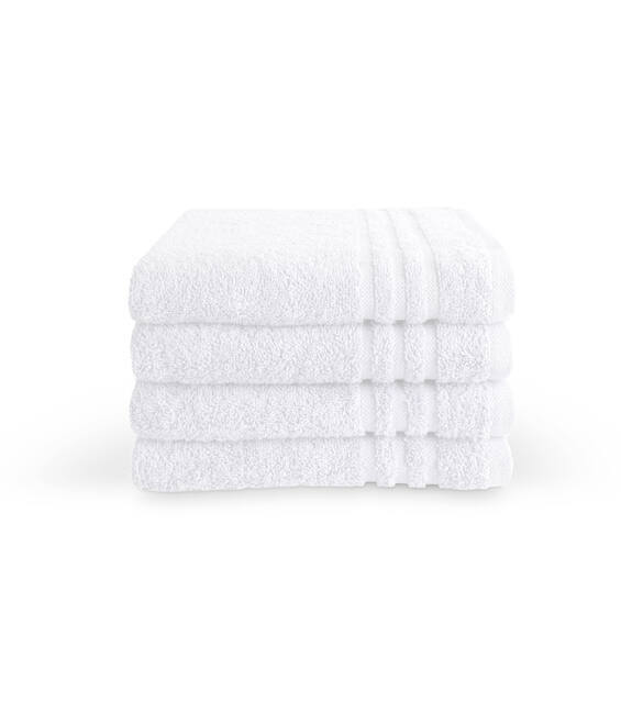 Set van 4 Byrklund baddoeken bath basics wit 50x100 cm