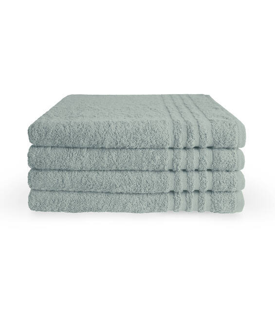 Set van 4 Byrklund baddoeken bath basics zeeblauw 50x100 cm