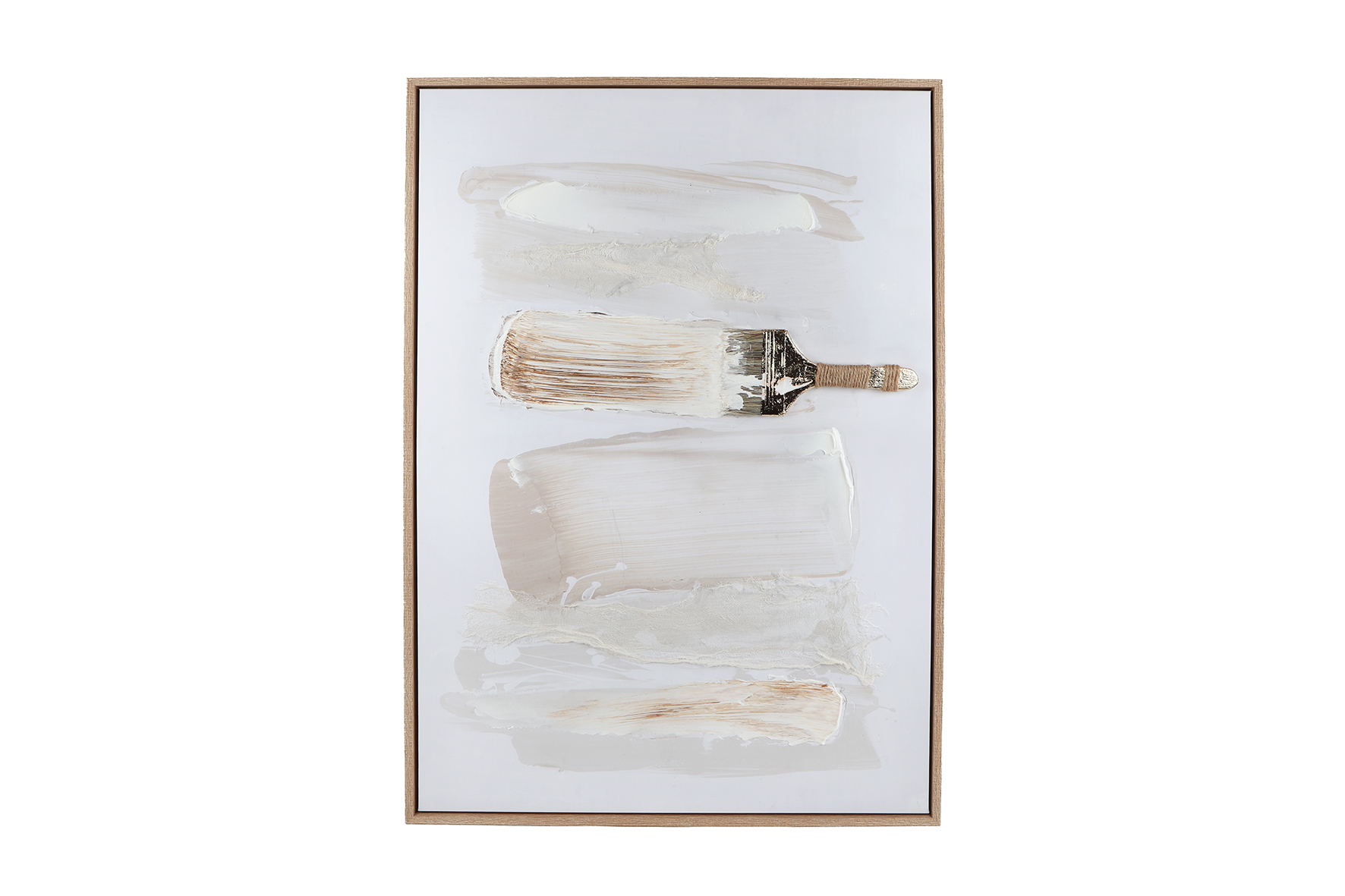 Schilderij Verf/Kwast handpainted canvas/hout 60x90x3cm