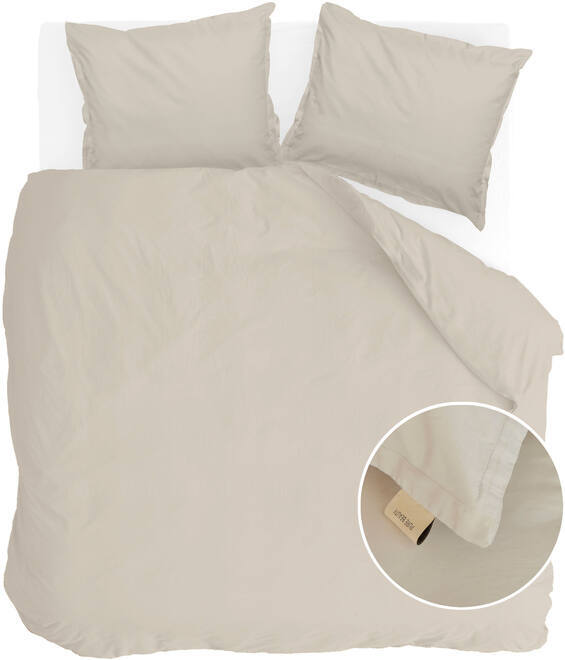 Walra Dekbedovertrek Vintage Satin zand 200x220