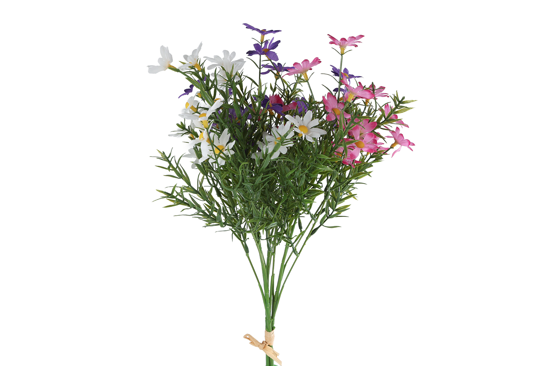 Kunstbloem Chrysant wit/roze/paars
