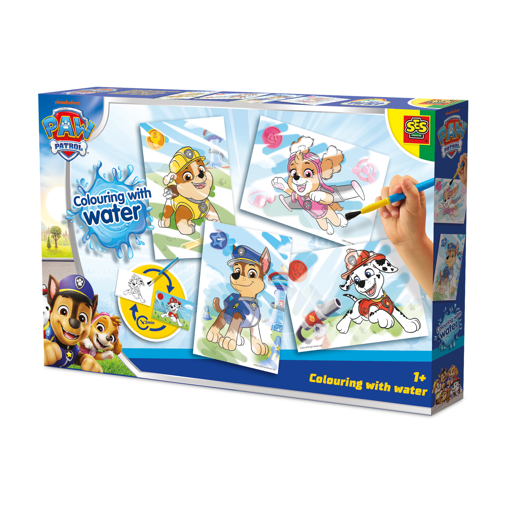 SES Paw Patrol kleuren met water