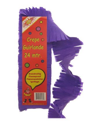 Crepe guirlande brandveilig paars