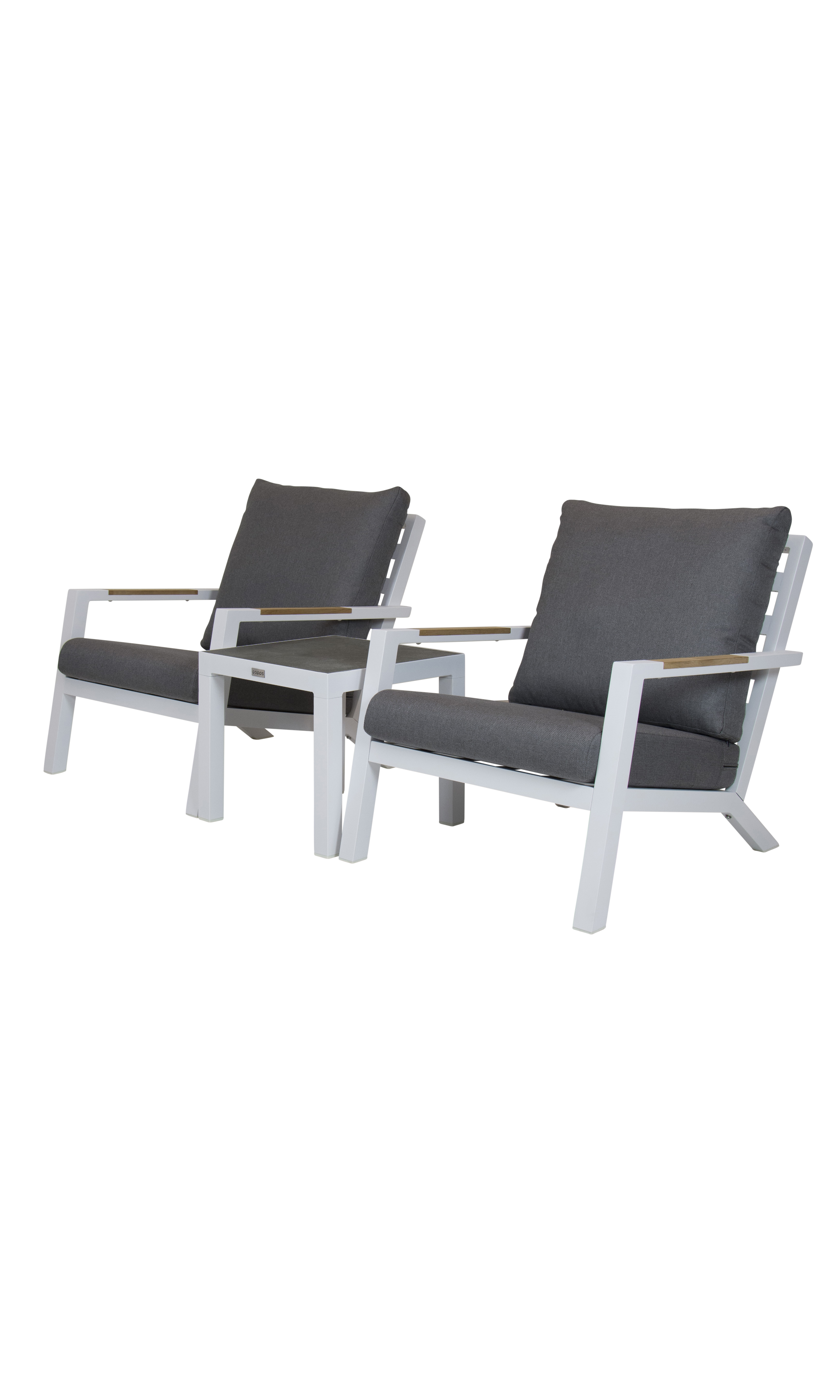 Qopps Ascon set 2 lounge stoelen met bijzettafel