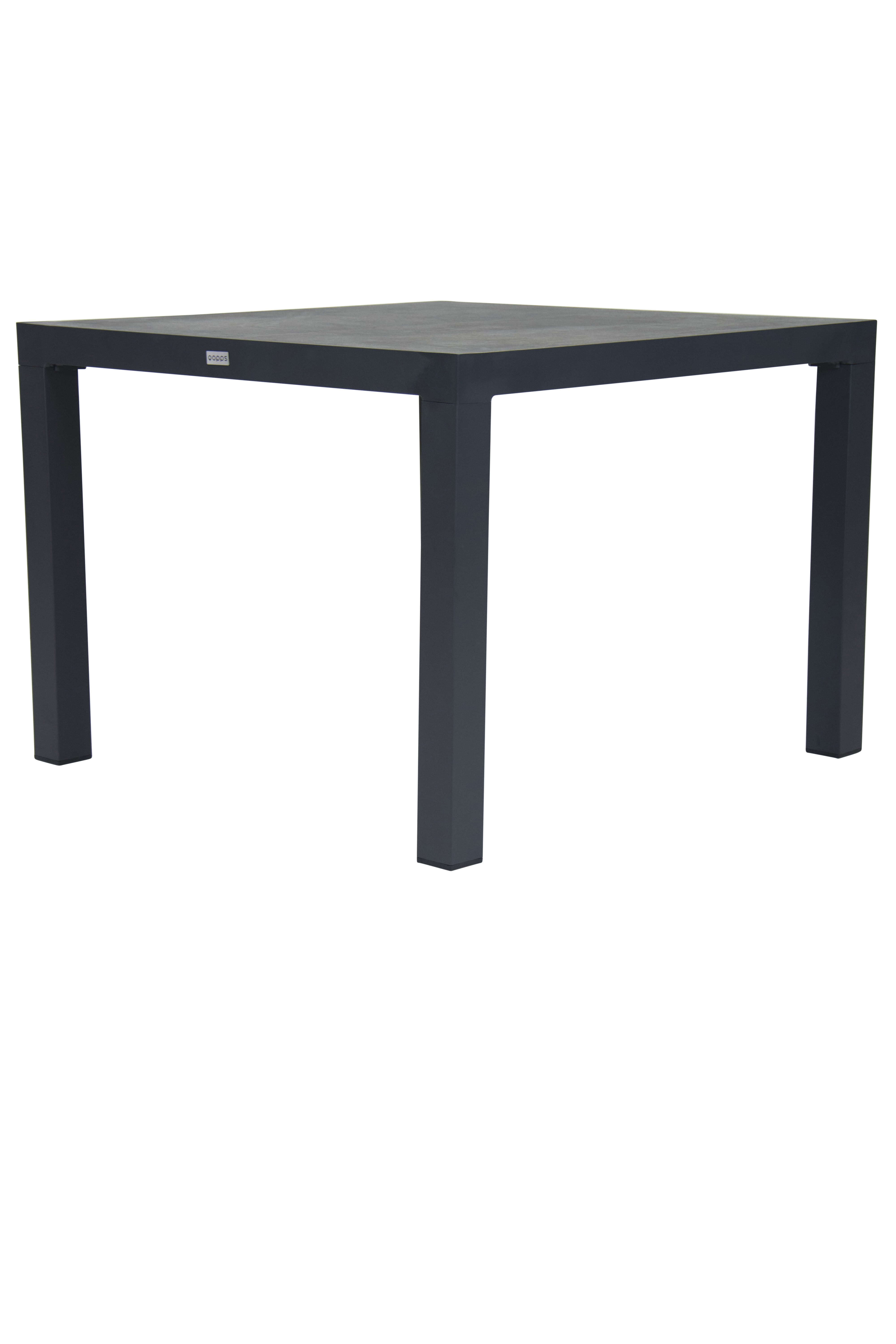Qopps Levas tuintafel 100x100 antraciet