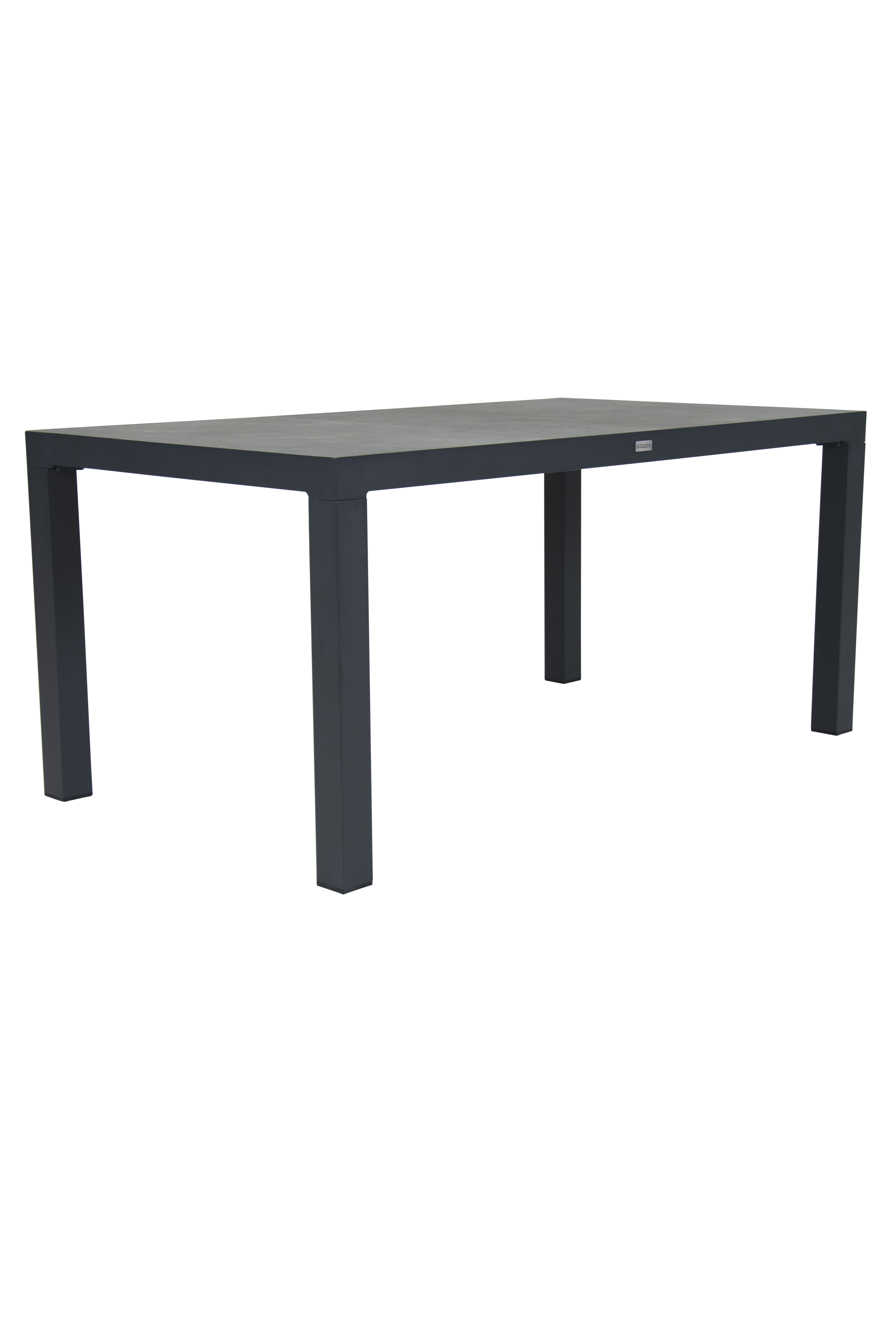 Qopps Levas tafel 160 x 90 cm royal mat Antraciet met keramisch blad.