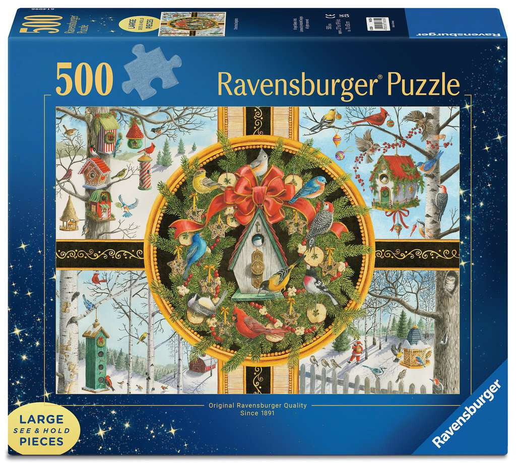 Ravensburger puzzel Chirstmas songbirds 500 stukjes