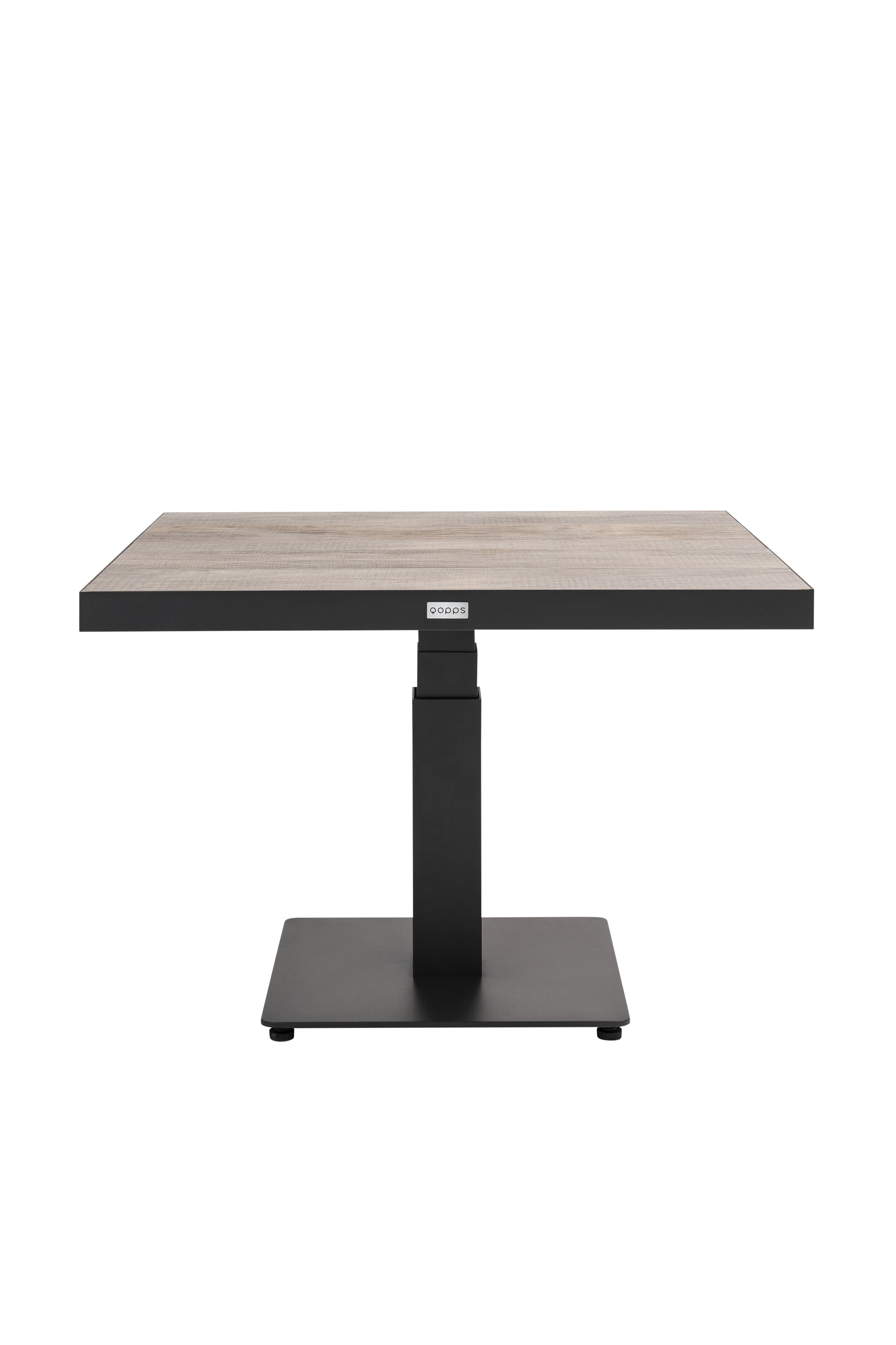 Qopps Javie up down tuintafel 90 x 90 ceramisch royal grey.