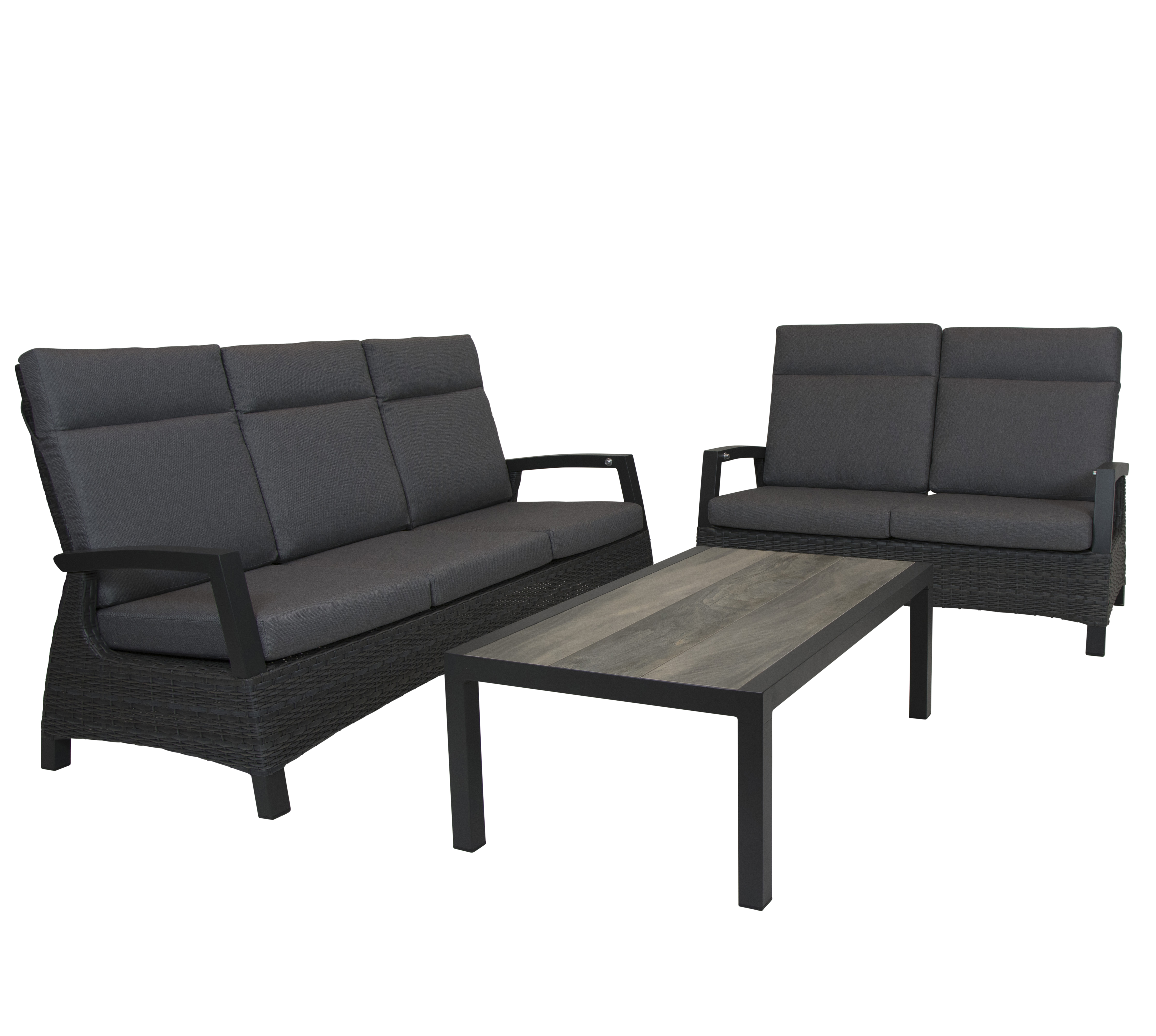 Qopps loungeset 3 zits bank en 2 zits bank met koffietafel Devis