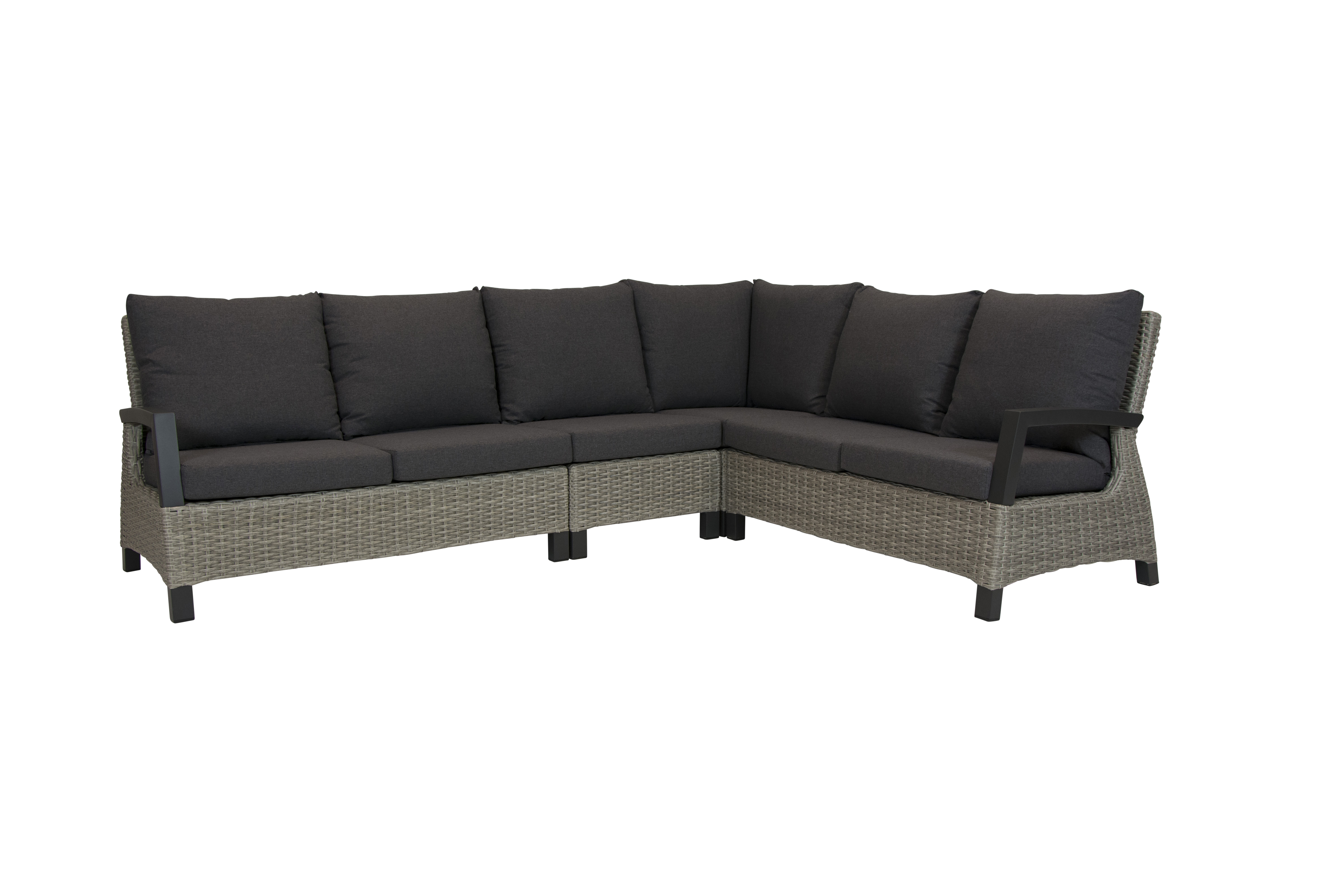Qopps Orlon lounge hoek Royal Grey mat / Cloudy Grey zonder tafel