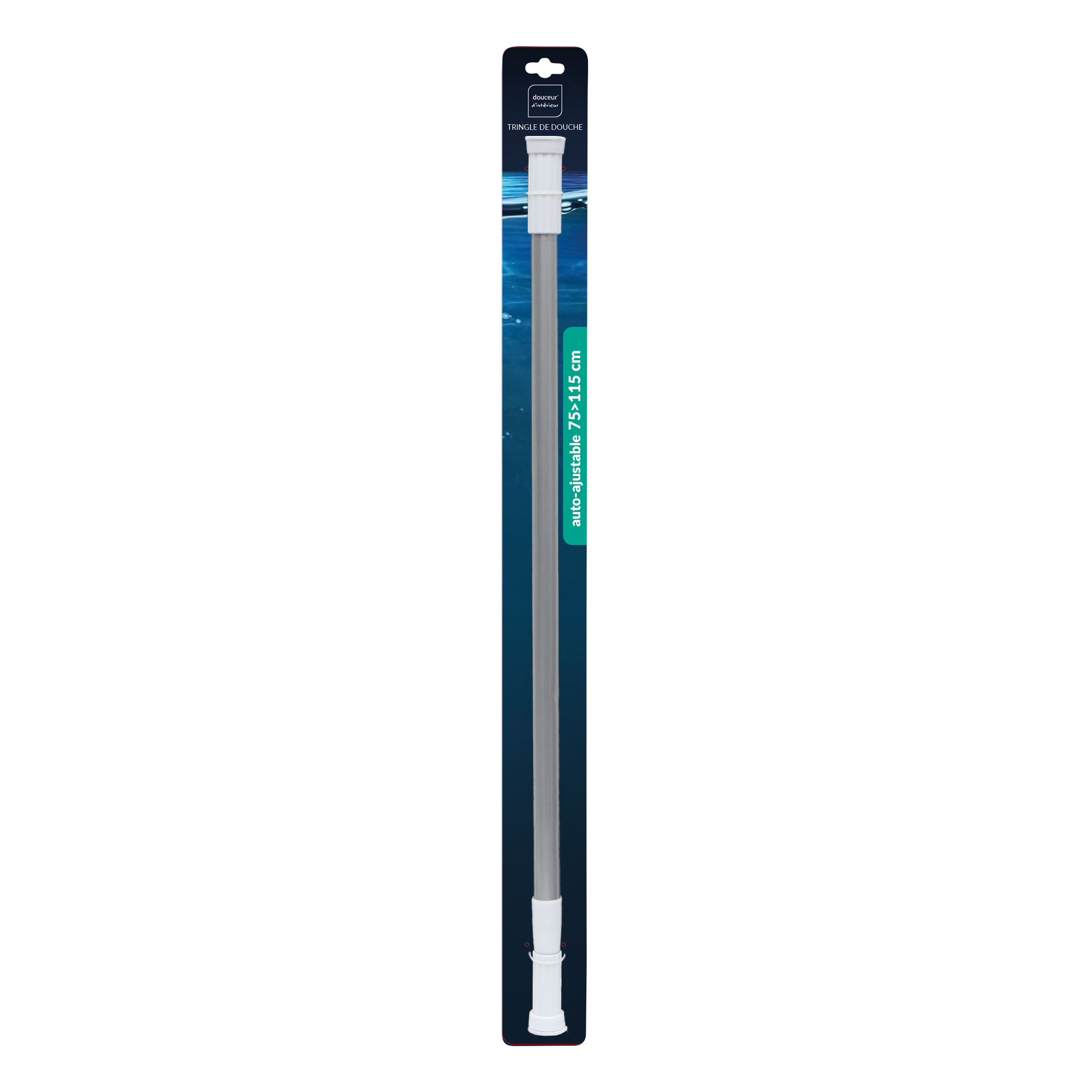 Douchestang - douchegordijnenstang aluminium chrome 75-115cm