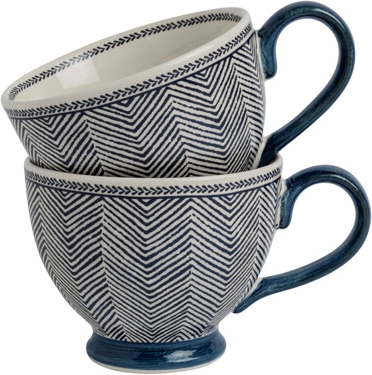 Laura Ashley Giftset 2 Mokken Edwin Blue 43 cl.
