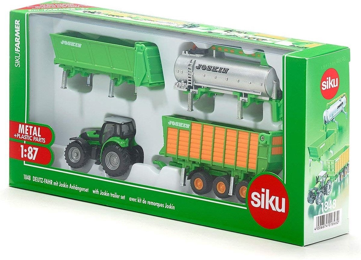 Siku 1848 Deutz met Joskin aanhangerset 1:87