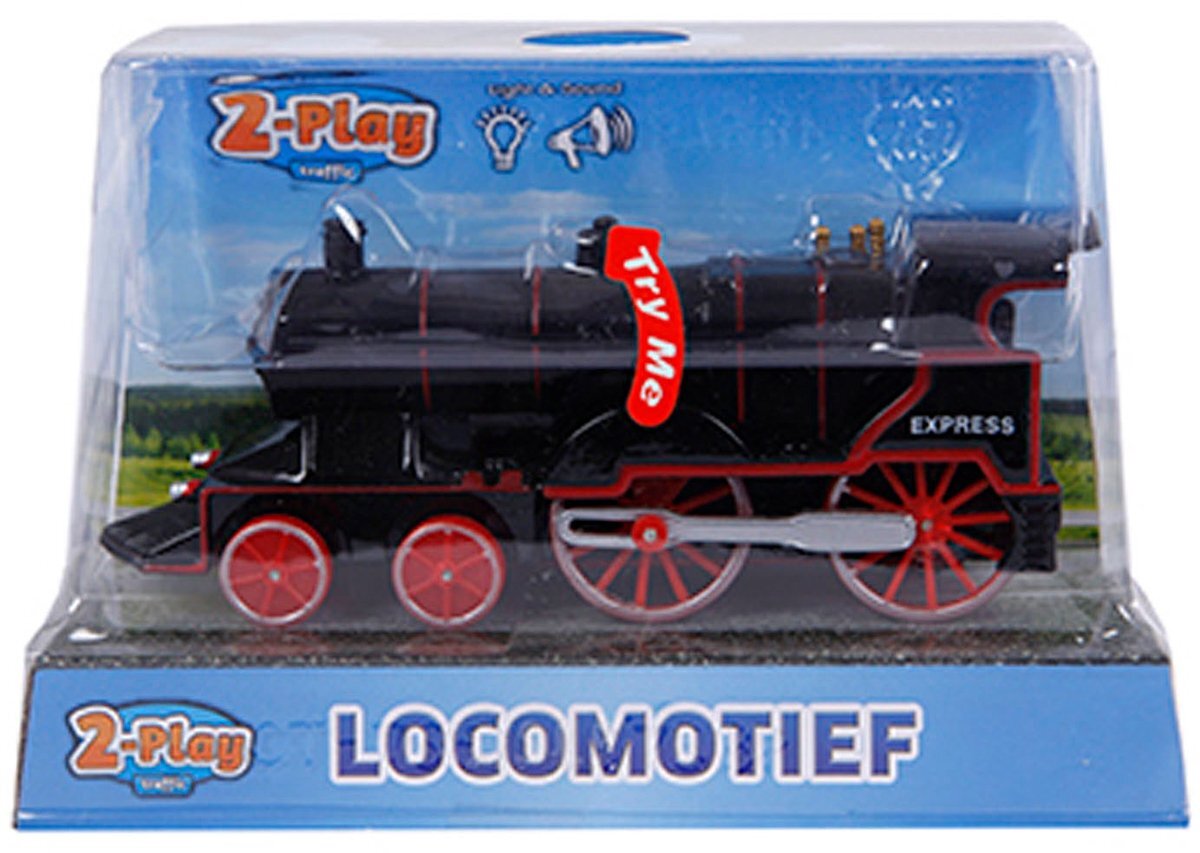 2 play traffic Locomotief zwart
