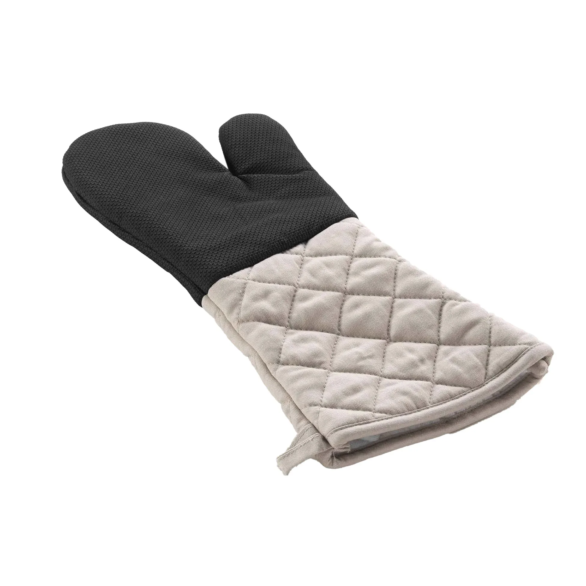 Wicotex ovenhandschoen 40x18 cm zwart-beige