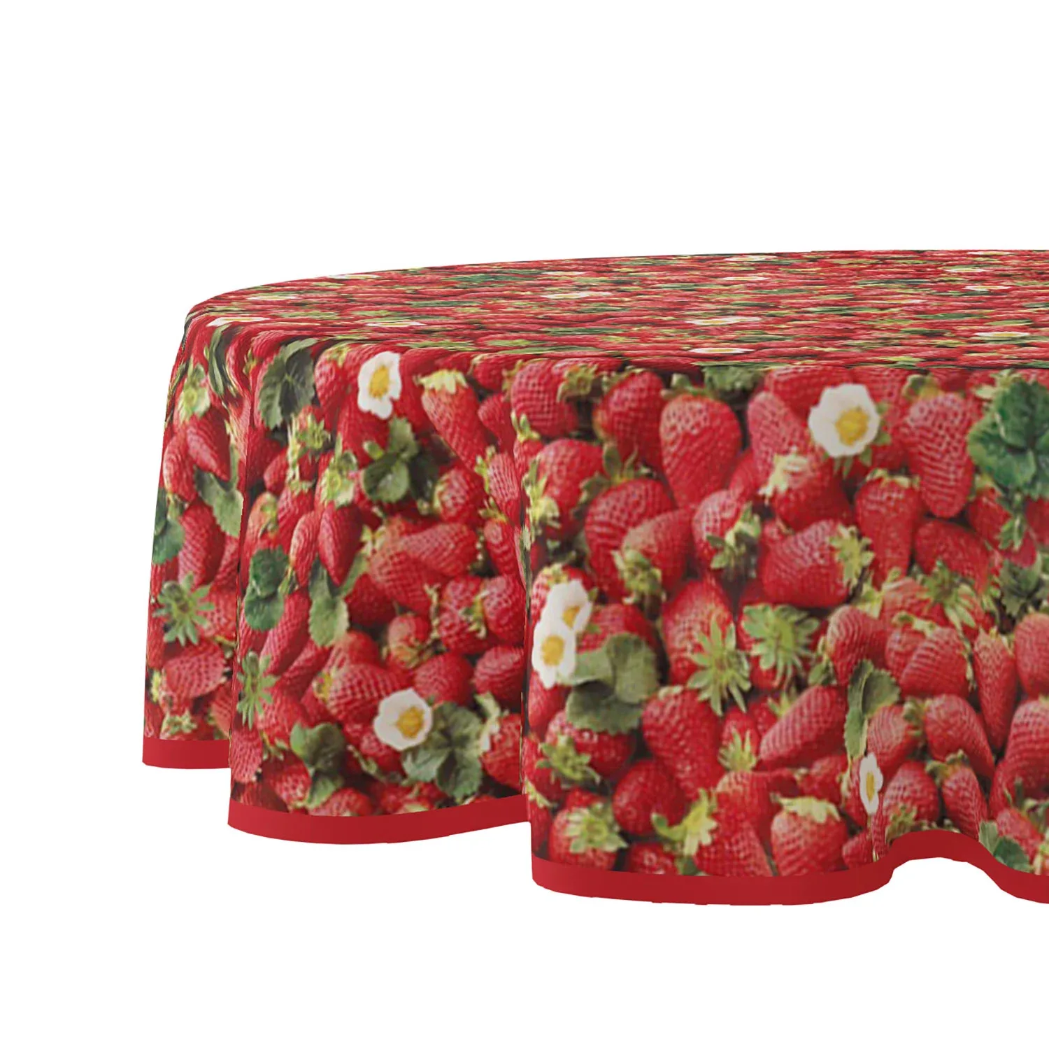 Tafelzeil rond 160cm Aardbeien