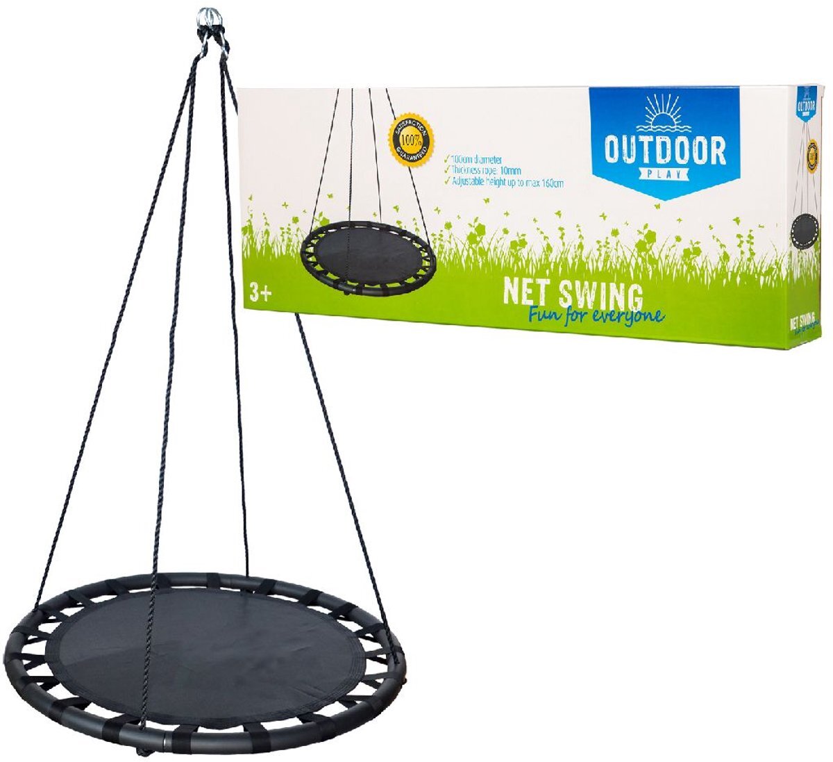 Outdoor Play schommel mat 100cm zwart