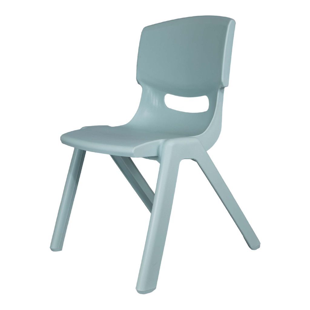 Kinderstoeltje plastic pastel blauw