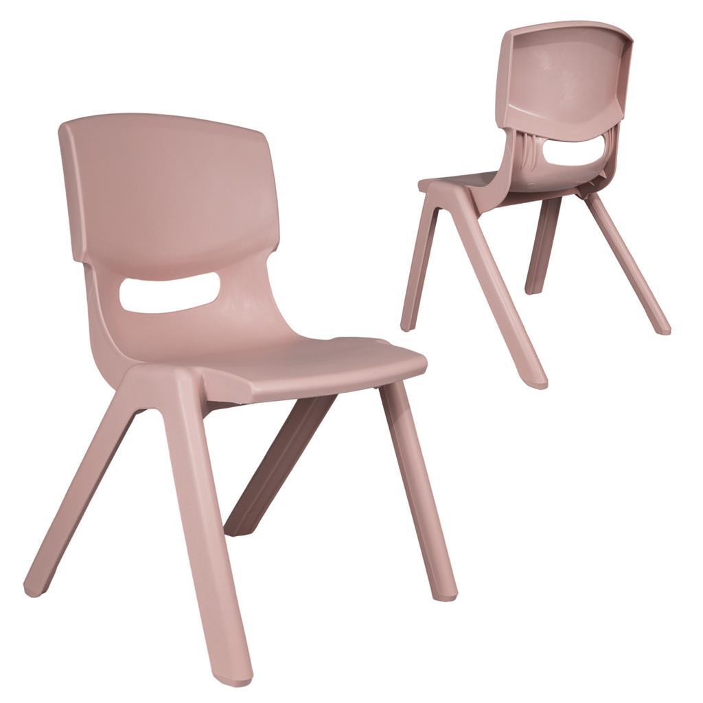 Kinderstoeltje plastic pastel roze