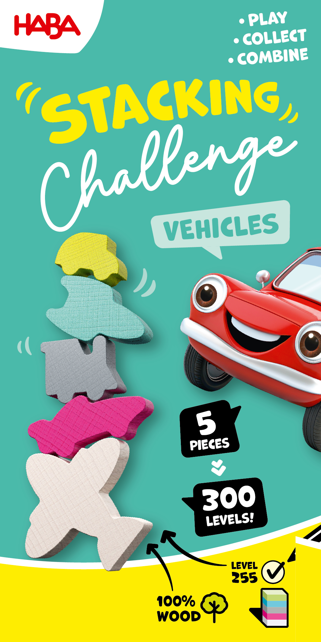 HABA Game Stacking Challenge vehicles