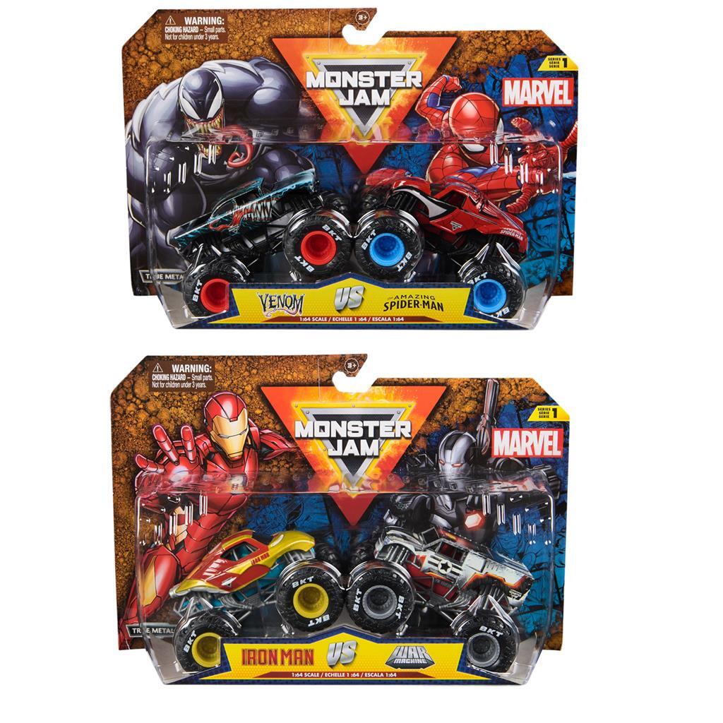 Monster Jam 1:64 2-Pack Marvel Ass.
