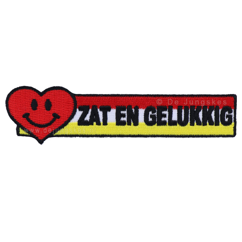 Embleem zat en gelukkig