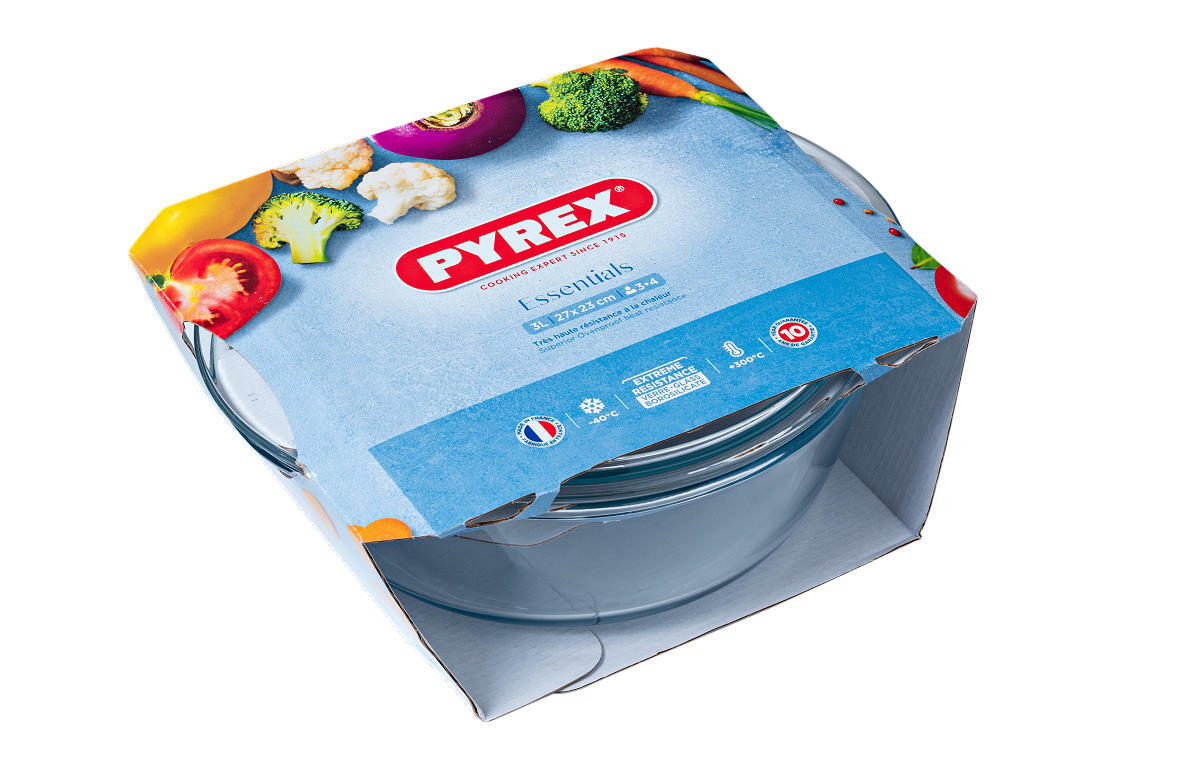 Pyrex Essential ovenschaal met deksel 27x23x14cm 3,2 liter