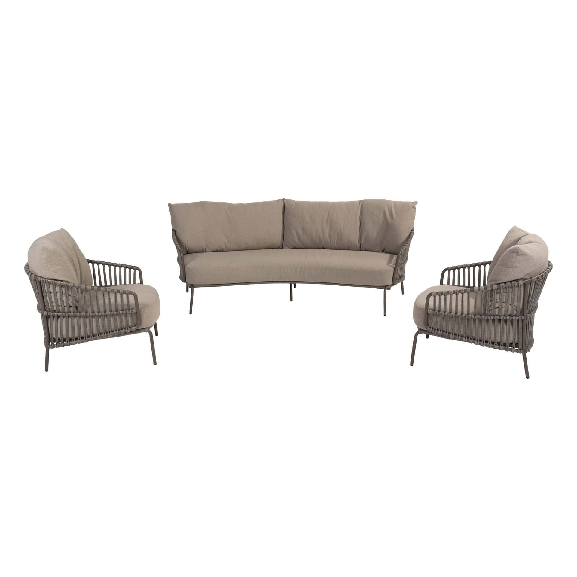 4SO Capalbio loungebank met 2 loungestoelen