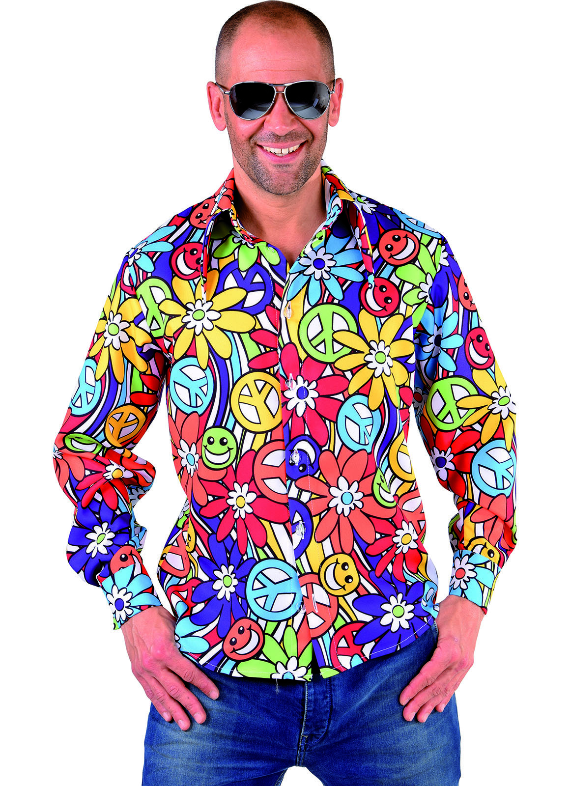 70's Blouse Hippie smile
