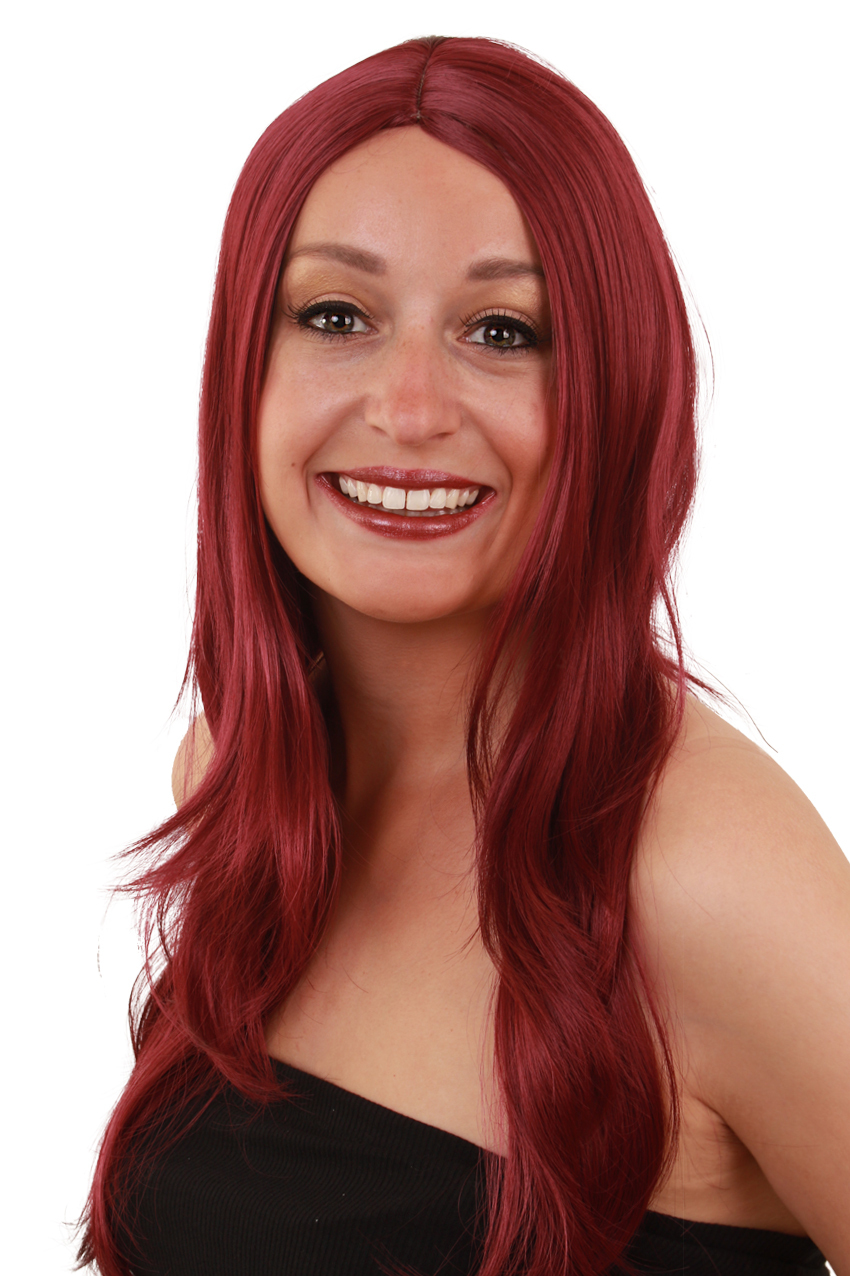 Pruik Anne bordeaux rood