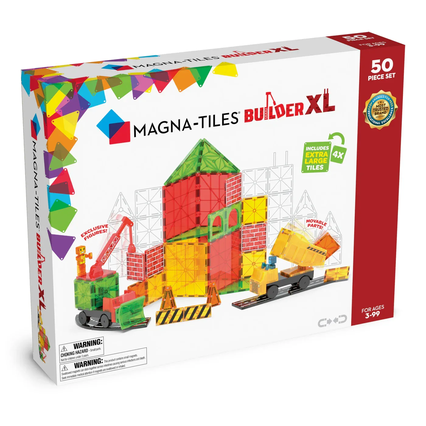 MagnaTiles builder XL 50 delig afbeelding