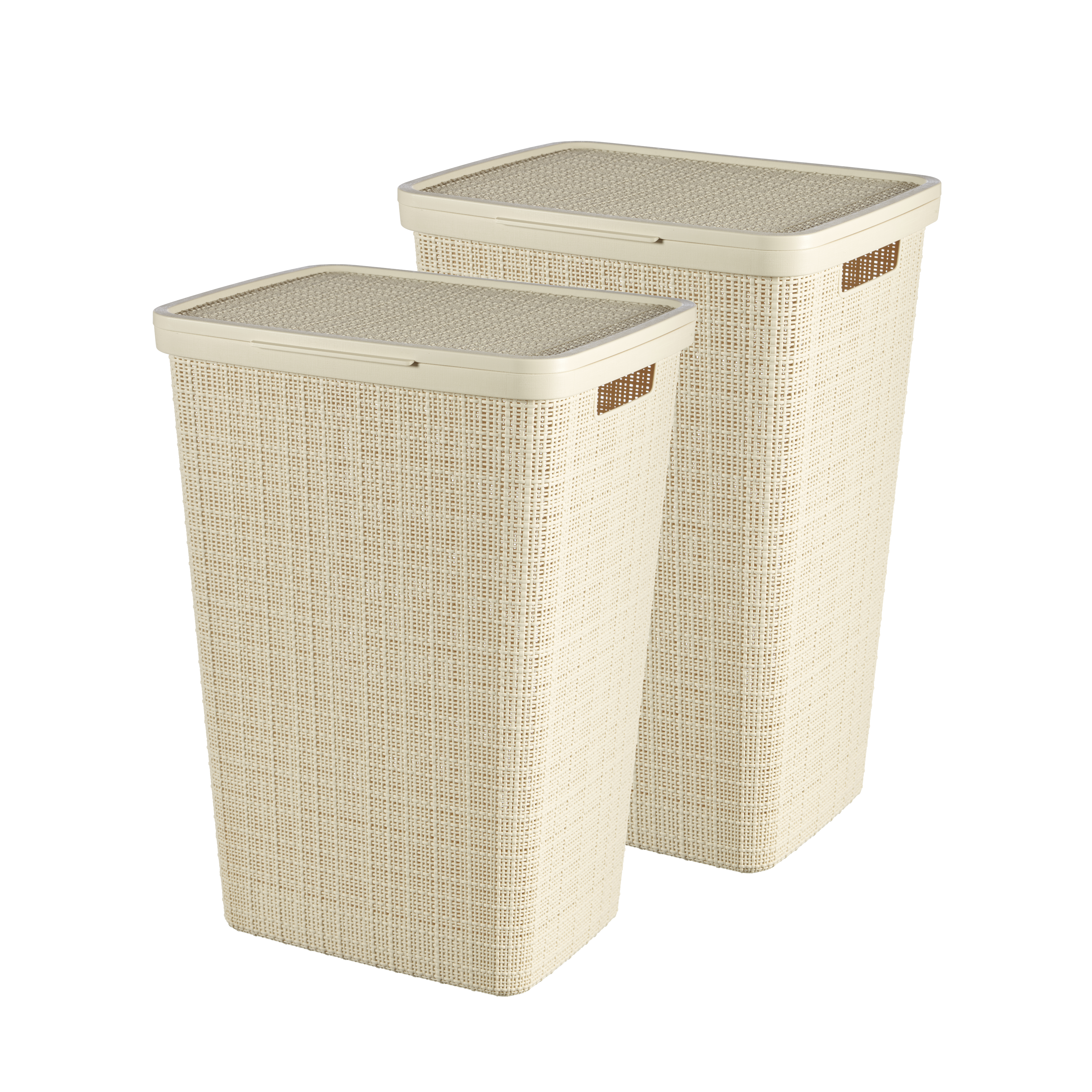Curver jute wasbox 58 liter offwhite 2 stuks