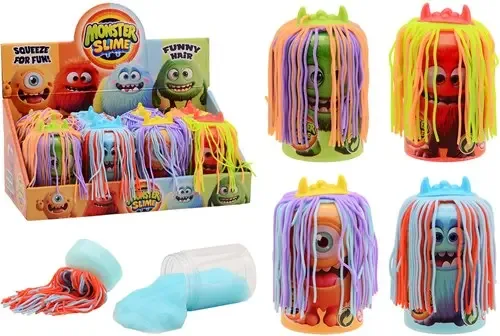 Crazy hair Monster putty in di splay, 4 assorti