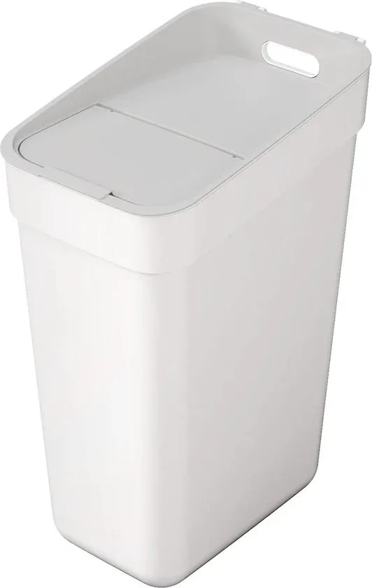 Curver ready to collect prullenbak GFT 30 liter wit-lichtgrijs