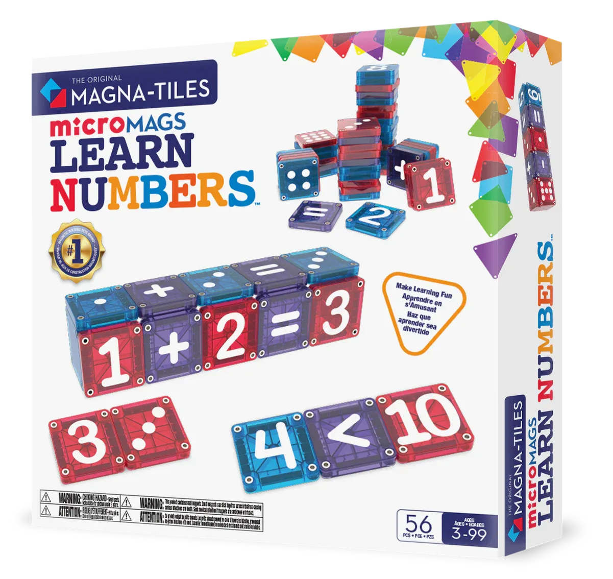 MagnaTiles micromags learn numbers 56 delig afbeelding