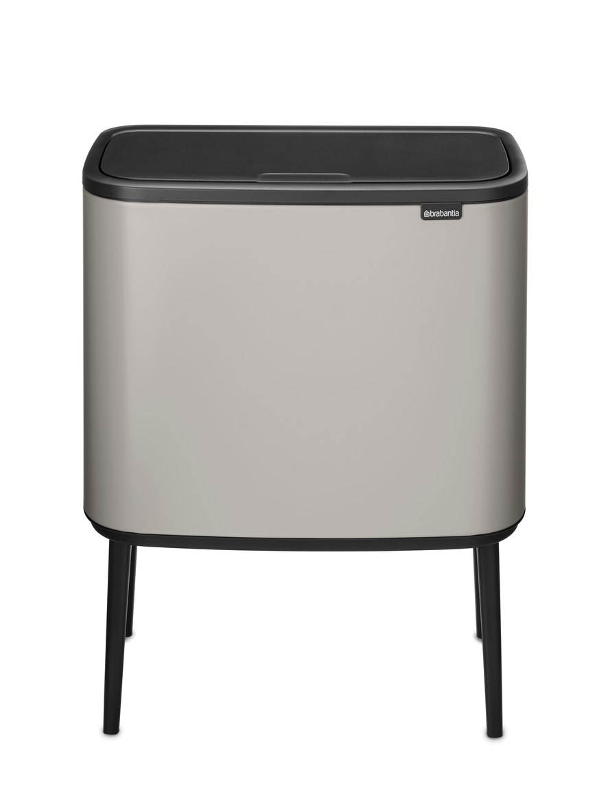 Brabantia Bo touch bin met 3 binnenemmers, 3 x 11L soft grey