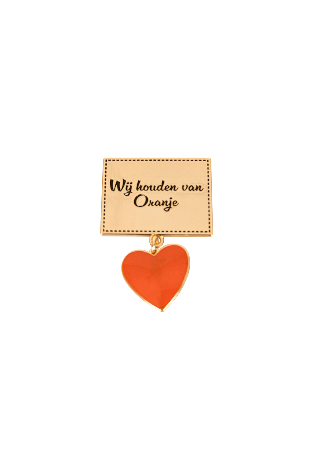 Badge/ broche wij houden van Oranje