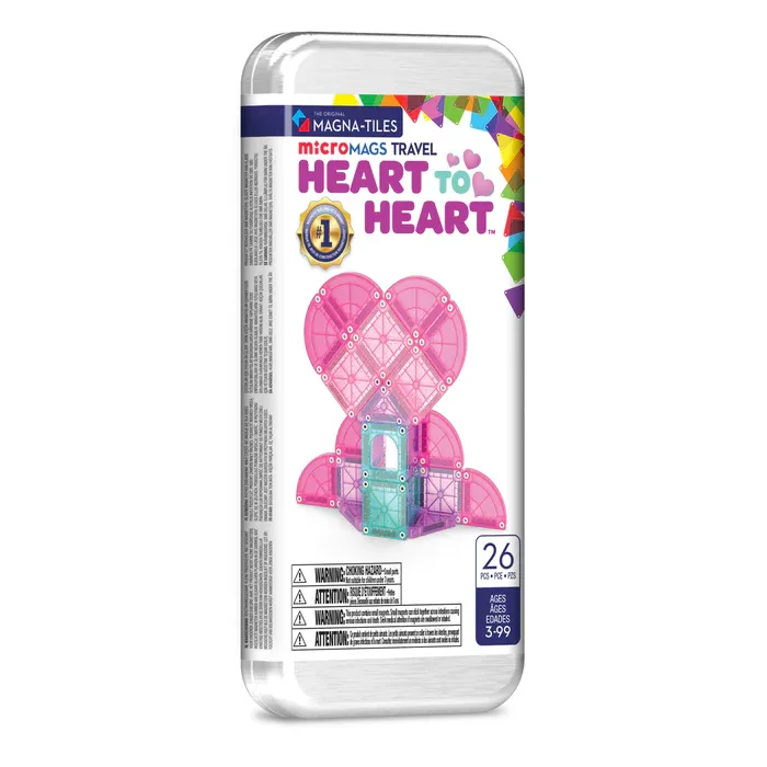 MAGNA TILES micro MAGS Heart to Heart 26 delig travelset