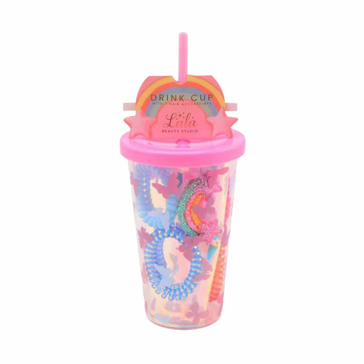 LaLa haaraccessoires in drinkbekerd 2 assorti