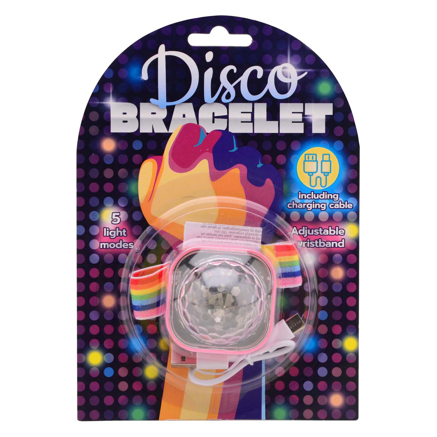 Oplaadbare pols disco armband