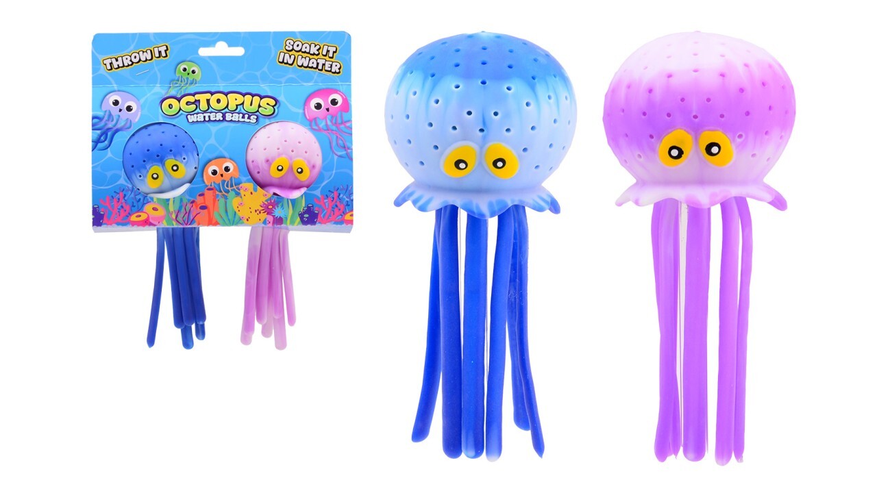 Splash & Sponge octopus 2 stuks op kaart