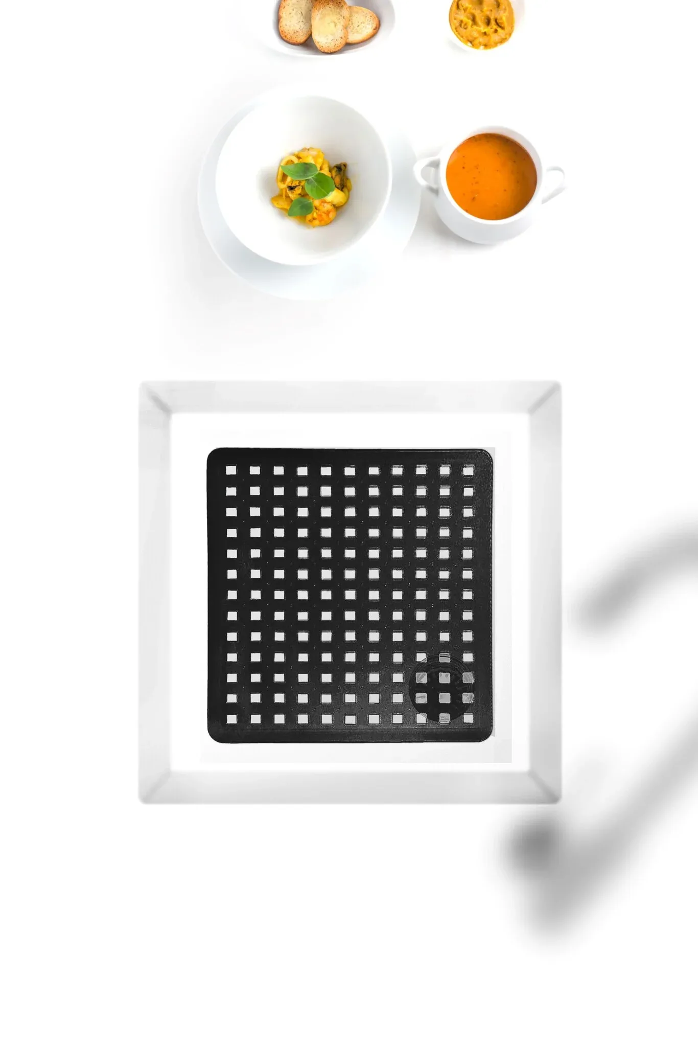 Wicotex gootsteenmat lavello quadro zwart 28x31.5cm