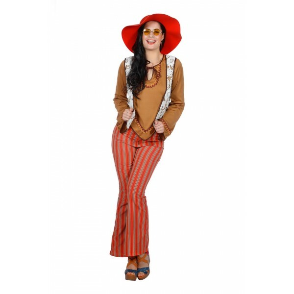 Hippie met vest