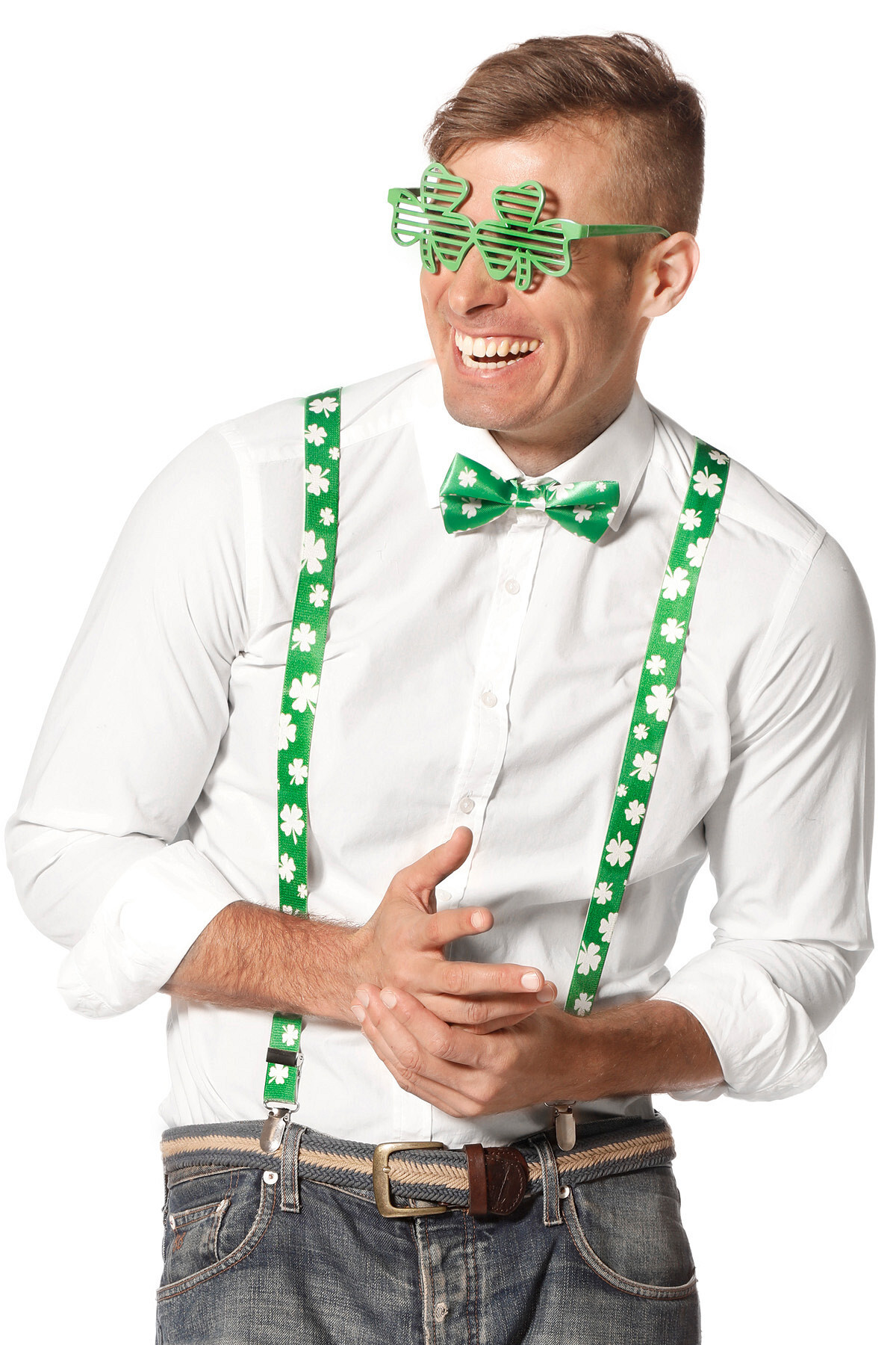 Set St. Patrick (bril/bretels/strik)