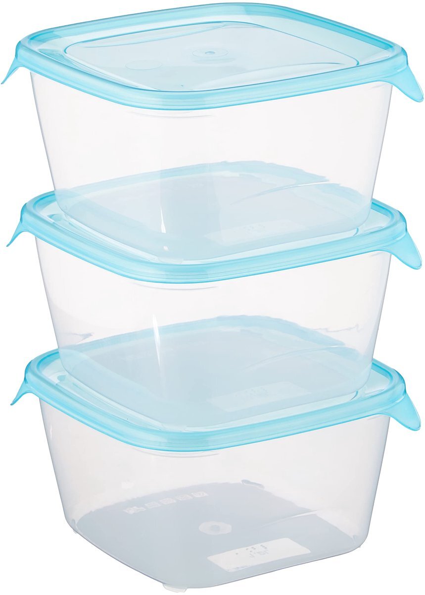Curver Set Fresh&Go vershouddozen vierkant 3x1,2L