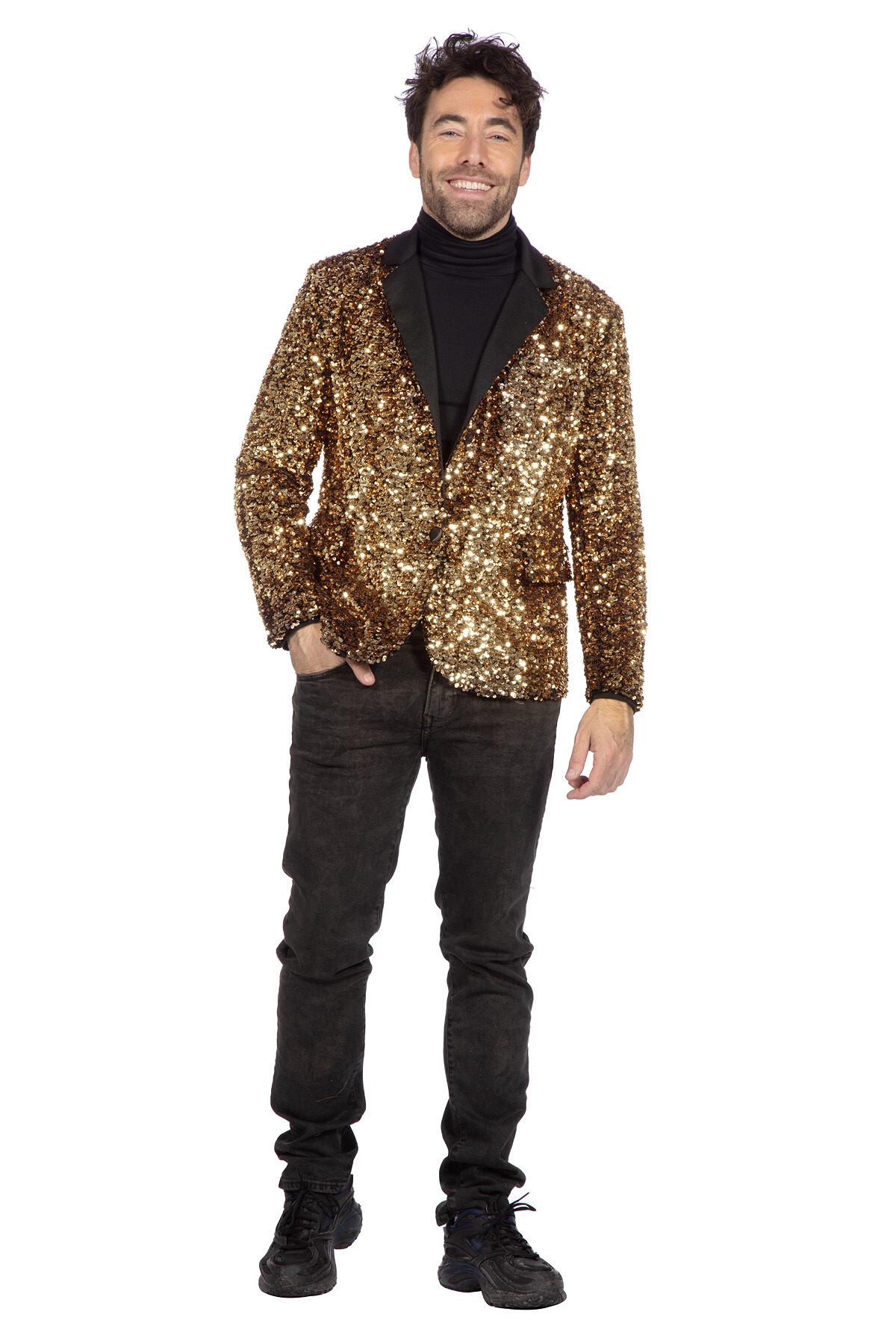 Luxe pailletten colbert goud
